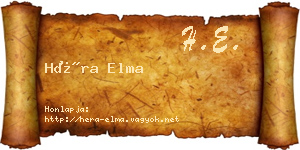Héra Elma névjegykártya